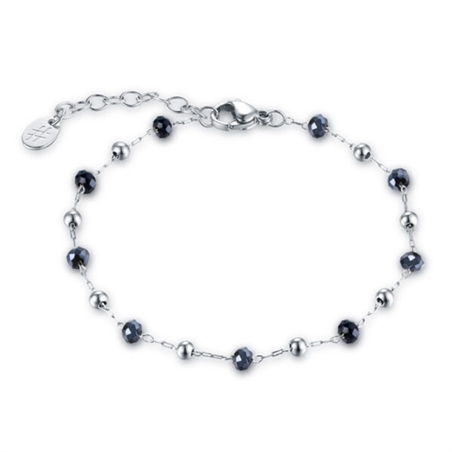 BRAND GIOIELLI SUMMER VIBES BRACCIALE CON CRISTALLI NERI