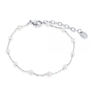 BRAND GIOIELLI PERLE DI LUNA BRACCIALE IN MADREPERLA E SFERE ALTERNATE