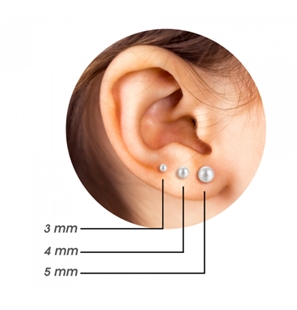 BRAND GIOIELLI PERLE DI LUNA ORECCHINI LOBO IN MADREPERLA 4MM
