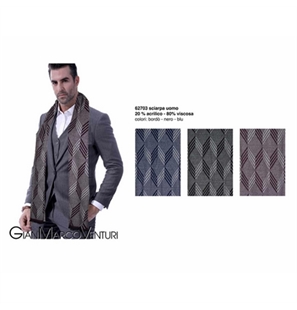 GIAN MARCO VENTURI SCIARPA UOMO IN COTONE NERO
