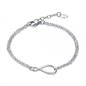 BRAND GIOIELLI BRACCIALE INFINITO CON CATENA IN ACCIAIO DOPPIA