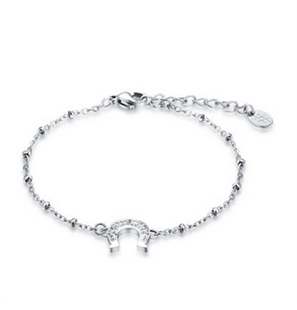 BRAND GIOIELLI SHINE BRACCIALE FERRO DI CAVALLO CON CRISTALLI BIANCHI