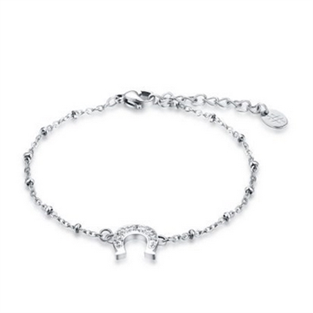 BRAND GIOIELLI SHINE BRACCIALE FERRO DI CAVALLO CON CRISTALLI BIANCHI
