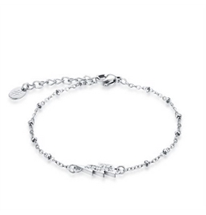 BRAND GIOIELLI SHINE BRACCIALE FULMINE CON CRISTALLI BIANCHI