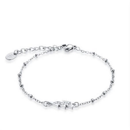 BRAND GIOIELLI SHINE BRACCIALE FULMINE CON CRISTALLI BIANCHI