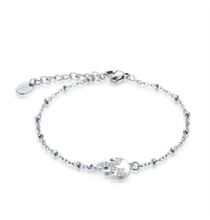 BRAND GIOIELLI SHINE BRACCIALE FIAMMA CON CRISTALLI BIANCHI
