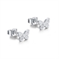 BRAND GIOIELLI SHINE ORECCHINI FARFALLA CON CRISTALLI BIANCHI