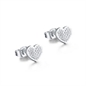 BRAND GIOIELLI SHINE ORECCHINI CUORI CON CRISTALLI BIANCHI