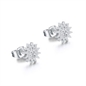 BRAND GIOIELLI SHINE ORECCHINI SOLE CON CRISTALLI BIANCHI