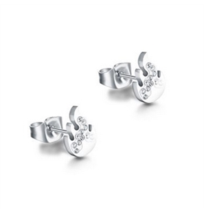 BRAND GIOIELLI SHINE ORECCHINI FIAMMA CON CRISTALLI BIANCHI