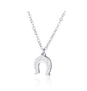 BRAND GIOIELLI SHINE COLLANA FERRO DI CAVALLO CON CRISTALLI BIANCHI