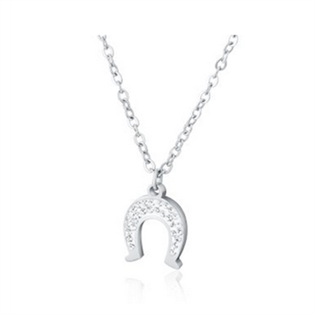 BRAND GIOIELLI SHINE COLLANA FERRO DI CAVALLO CON CRISTALLI BIANCHI