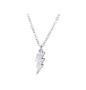 BRAND GIOIELLI SHINE COLLANA FULMINE CON CRISTALLI BIANCHI