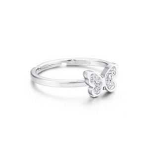 BRAND GIOIELLI SHINE ANELLO FARFALLA REGOLABILE CON CRISTALLI BIANCHI MIS. 12/14