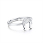 BRAND GIOIELLI SHINE ANELLO FERRO DI CAVALLO REGOLABILE CON CRISTALLI BIANCHI MIS. 15/17 BRAND GIOIELLI SHINE ANELLO FERRO DI CAVALLO REGOLABILE CON CRISTALLI BIANCHI MIS. 15/17