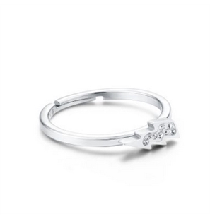 BRAND GIOIELLI SHINE ANELLO FULMINE REGOLABILE CON CRISTALLI BIANCHI MIS. 15/17