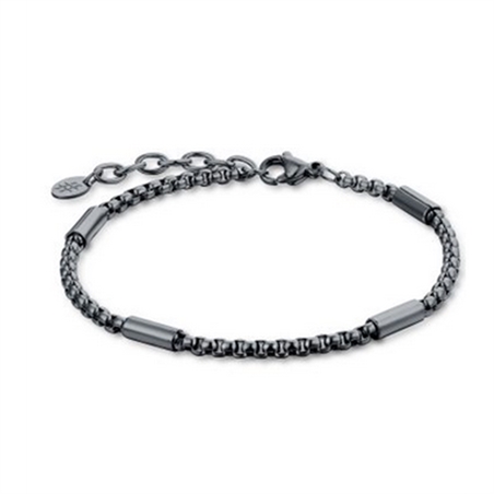 BRAND GIOIELLI EMPIRE BRACCIALE BARILOTI IN ACCIAIO NERO