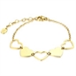 BRAND GIOIELLI GOOD FEELING BRACCIALE CUORI ALTERNATI IN PVD ORO BRAND GIOIELLI GOOD FEELING BRACCIALE CUORI ALTERNATI IN PVD ORO