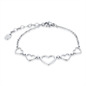 BRAND GIOIELLI GOOD FEELING BRACCIALE 5 CUORI VUOTI IN ACCIAIO BRAND GIOIELLI GOOD FEELING BRACCIALE 5 CUORI VUOTI IN ACCIAIO