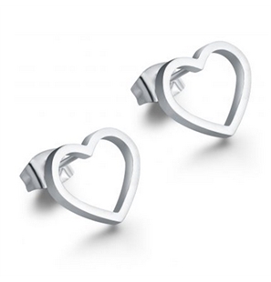 BRAND GIOIELLI GOOD FEELING ORECCHII CON CUORE VUOTO GRANDE A LOBO