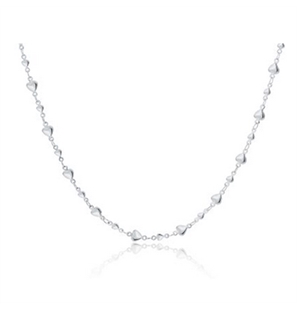 BRAND GIOIELLI GOOD FEELING COLLANA CATENA CUORI PICCOLI E GRANDI IN ACCIAIO