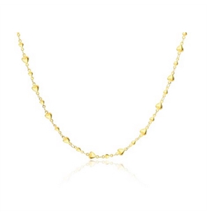 BRAND GIOIELLI GOOD FEELING COLLANA CATENA CUORI PICCOLI E GRANDI IN PVD ORO