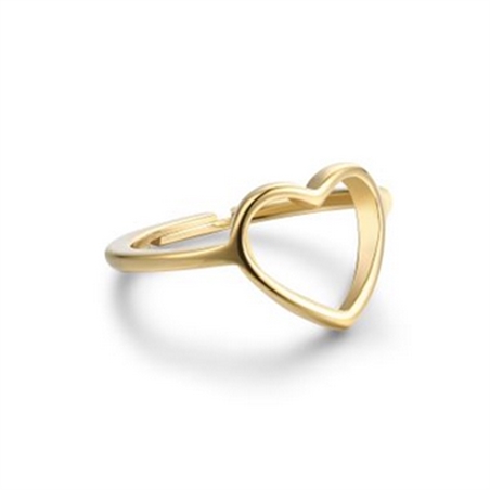 BRAND GIOIELLI GOOD FEELING ANELLO CUORE VUOTO IN PVD ORO MIS. 15/17
