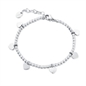 BRAND GIOIELLI BRACCIALE TENNIS CRISTALLI BIANCHI CON CUORI PENDENTI