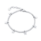 BRAND GIOIELLI BRACCIALE TENNIS CRISTALLI BIANCHI CON STELLE PENDENTI