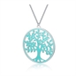 BRAND GIOIELLI COLLANA ALBERO DELLA VITA GRANDE CON SMALTO TURCHESE BRAND GIOIELLI COLLANA ALBERO DELLA VITA GRANDE CON SMALTO TURCHESE