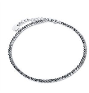 BRAND GIOIELLI EMPIRE BRACCIALE TENNIS 2MM NERO - 14BR012N-M - 14BR012N-M