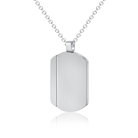 BRAND GIOIELLI COLLANA CON TARGA ARGENTO