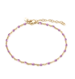 BRAND GIOIELLI MARGARITA CAVIGLIERA DORATA SMALTO ROSA