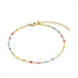 BRAND GIOIELLI MARGARITA CAVIGLIERA DORATA SMALTO ARCOBALENO