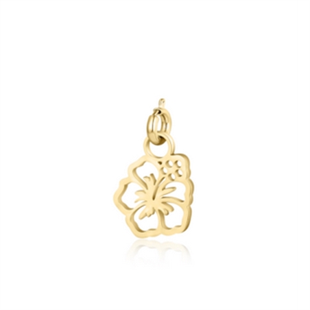 BRAND GIOIELLI MARGARITA MINI CHARM FIORE IBISCO FINISH DORATO