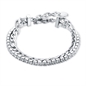 BRAND GIOIELLI CRYSTAL BRACCIALE TENNIS 3MM CON CATENA FIGARO