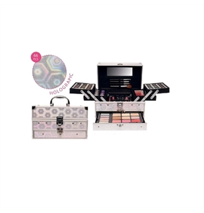 CASUELLE TROUSSE BEAUTY CASE MAKEUP IN ALLUMINIO HOLOGRAFIC