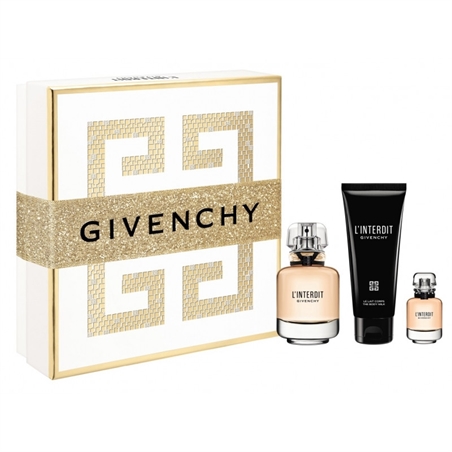GIVENCHY L'INTERDIT COFFRET DONNA EDP 50 ML + BODY LOTION 75ML + EDP 10ML
