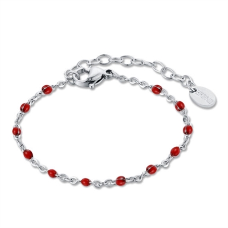 BRAND GIOIELLI INCANTO BRACCIALE CATENA SMALTO ROSSO