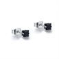 BRAND GIOIELLI METROPOLIS ORECCHINO PUNTO LUCE QUADRATO NERO 3MM