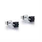 BRAND GIOIELLI METROPOLIS ORECCHINO PUNTO LUCE QUADRATO NERO 4MM
