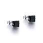 BRAND GIOIELLI METROPOLIS ORECCHINO PUNTO LUCE QUADRATO NERO 6MM