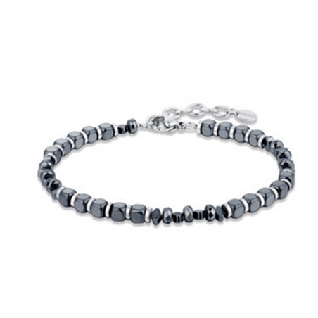 BRAND GIOIELLI METROPOLIS BRACCIALE EMATITE CUBICA E SFACCETTATA
