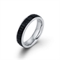 BRAND GIOIELLI METROPOLIS ANELLO CRISTALLO RETTANGOLARE NERO 20MM