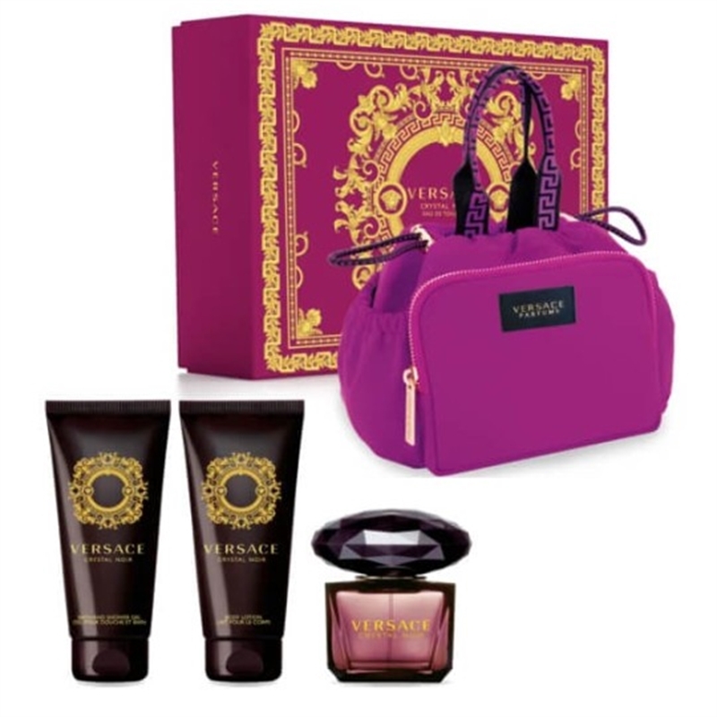 VERSACE CRYSTAL NOIR COFFRET EDT 90ML + B/L 100ML + S/G 100ML + BEAUTY VERSACE CRYSTAL NOIR COFFRET EDT 90ML + B/L 100ML + S/G 100ML + BEAUTY