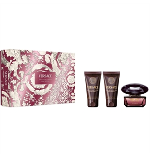 VERSACE CRYSTAL NOIR COFFRET EDT 50ML + B/L 50ML + S/G 50ML - 8011003893300 - 8011003893300