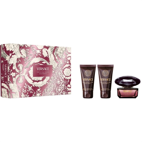 VERSACE CRYSTAL NOIR COFFRET EDT 50ML + B/L 50ML + S/G 50ML - 8011003893300 - 8011003893300
