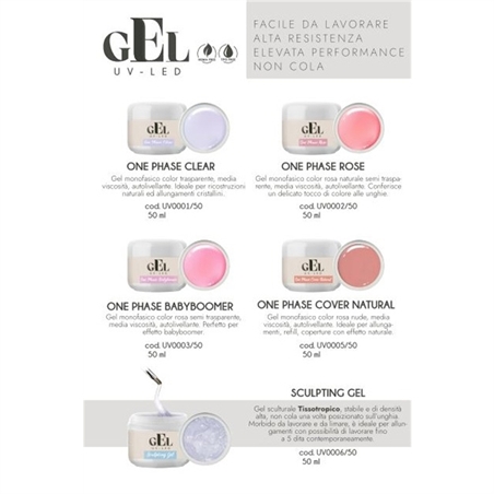 SCULPTING GEL UV  TRASPARENTE NAIL&BEAUTY 50 ML - UV0006/50-1 - UV0006/50-1