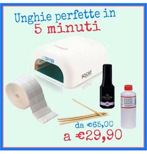 KIT SMALTO SEMIPERMANENTE 1 STEP COMPLETO CON LAMPADA NAILS U.V. DA 48W