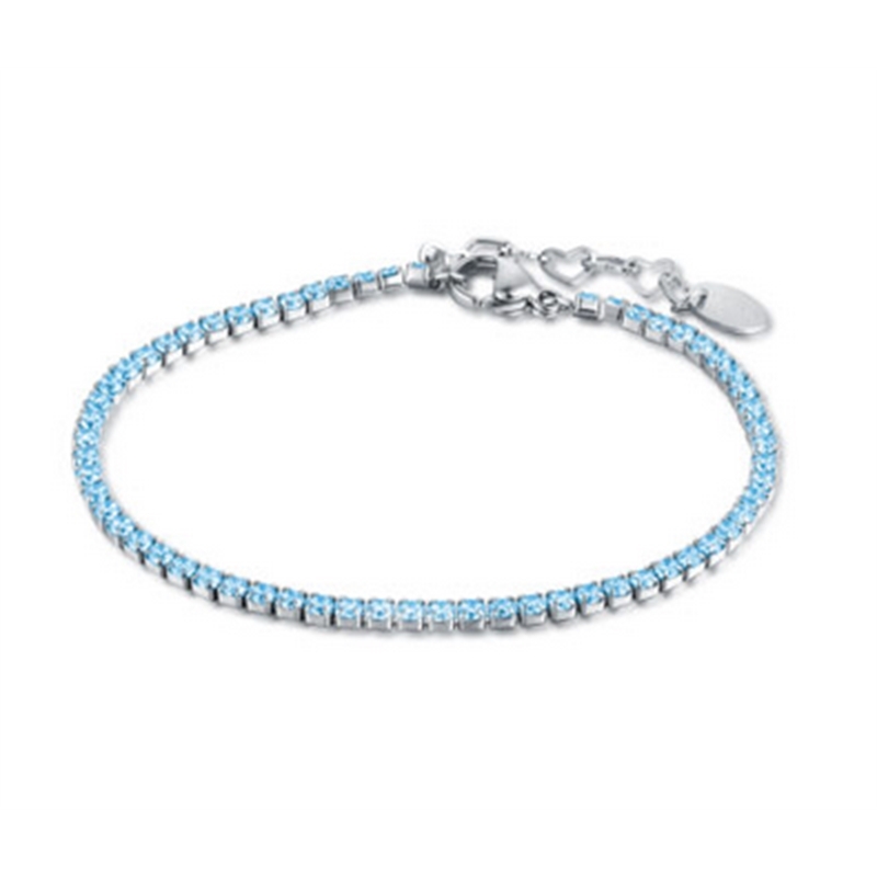 BRAND GIOIELLI BRACCIALE TENNIS TURCHESE 2MM